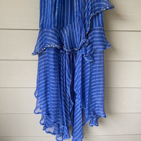 MISA Los Angeles 'Ambrosia' Dress in Blue Crepe M - Picture 8 of 8
